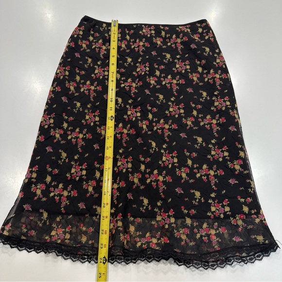 vintage 90s / y2k max studio floral spring midi skirt flowy size M - Picture 9 of 12